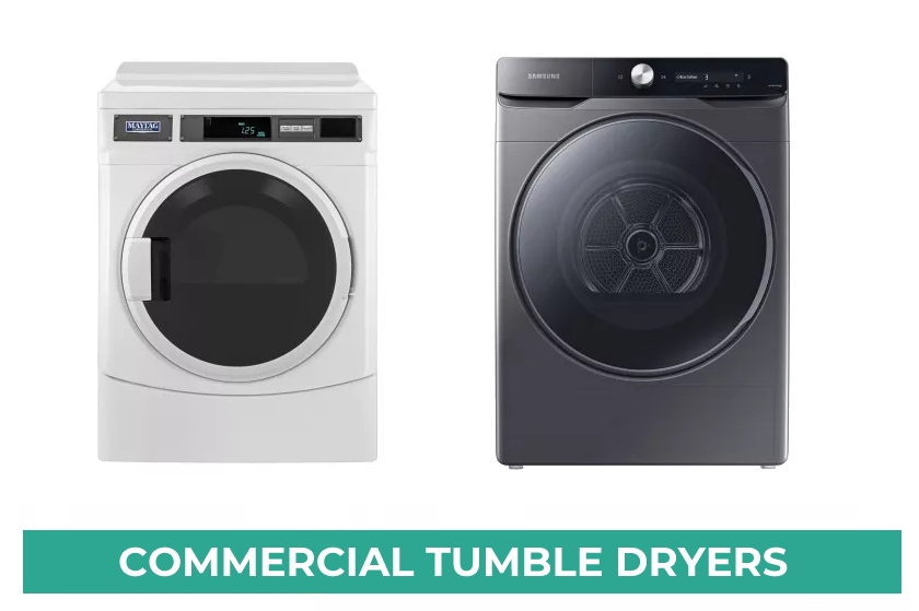 Commercial tumble dryers for laundry businesses